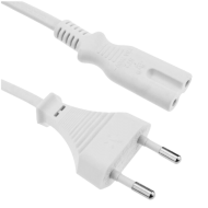 CABLE BI-POLAIRE BLANC 1.5M 2*0.75MM