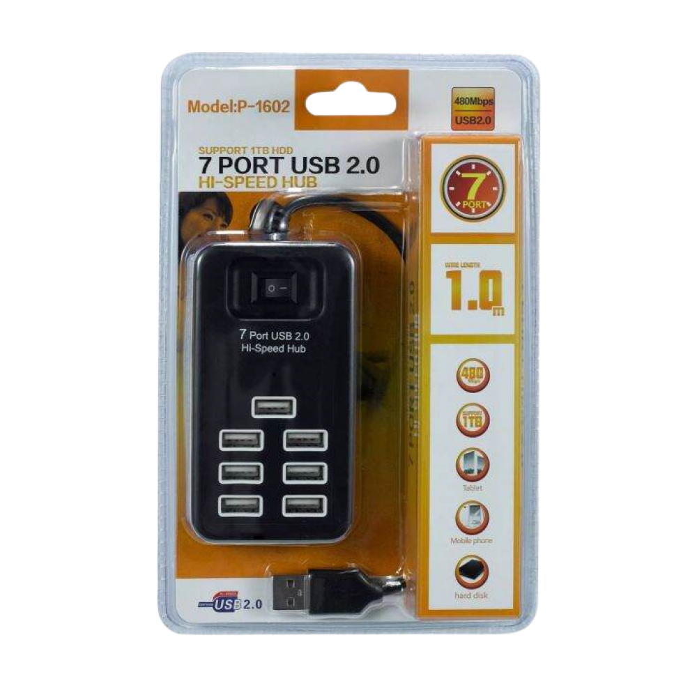  HUB USB 2.0 7PORTS P-1602