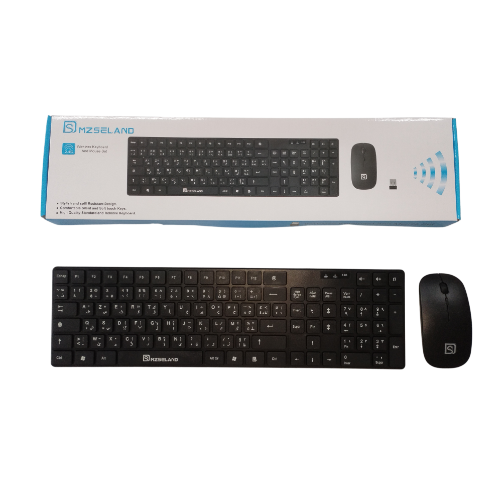COMBO CLAVIER SOURIS SANS FIL MZ SELAND KB7410
