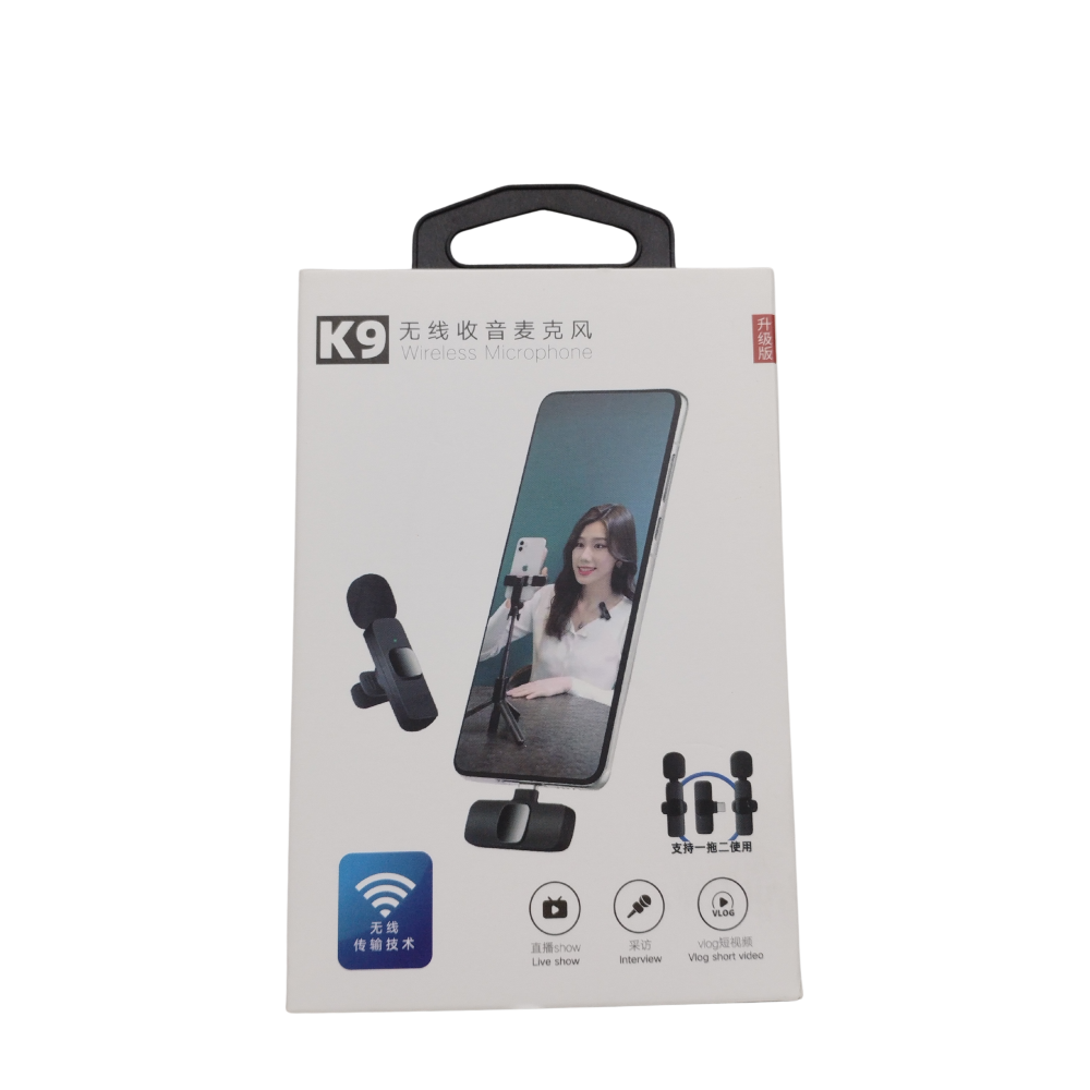 MICROPHONE DOUBLE SANS FILS K9 C/IOS/V8