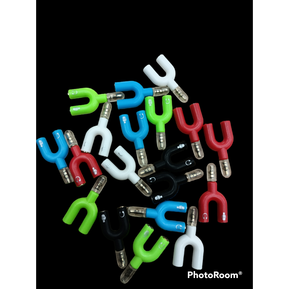 ADAPTATEUR JACK 3.5MM AUDIO + MIC EN COULEURS
