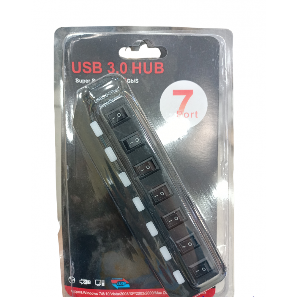HUB USB 3.0 7P AVEC INTERRUPTEURS 704