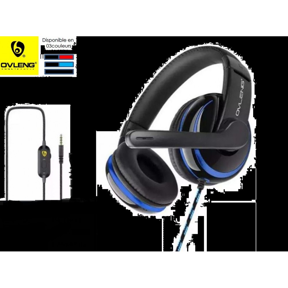 CASQUE GAMING JACK 3.5MM OVLENG P4