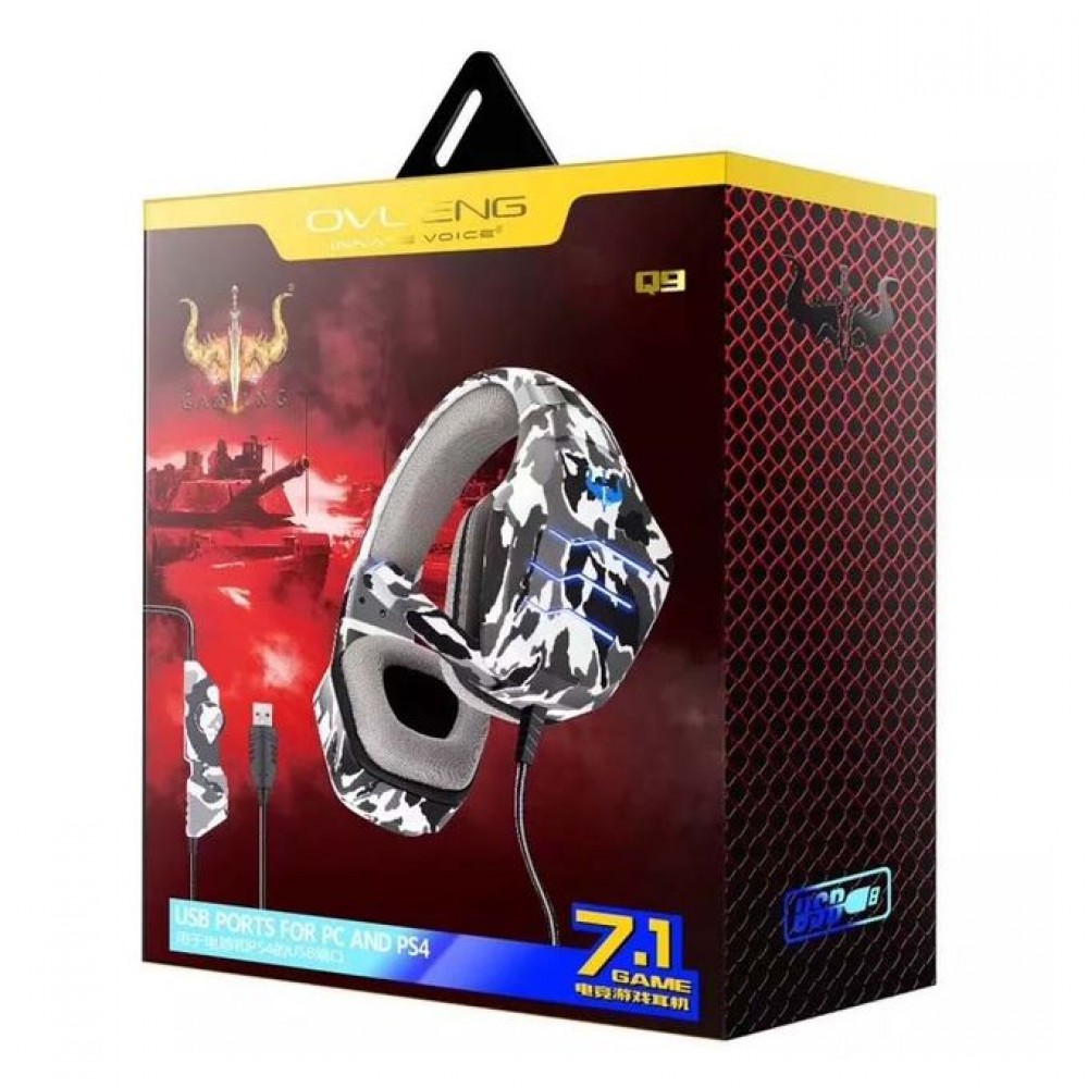CASQUE GAMING USB 7.1 OVLENG Q9 ARMY